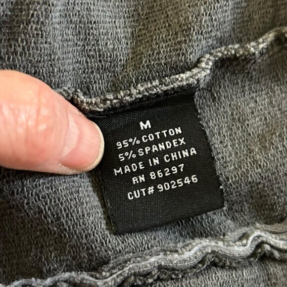 Vertigo Weathered Gray Embroidered Applique Hoody Sweatshirt Phoenix Sz M - Picture 9 of 11